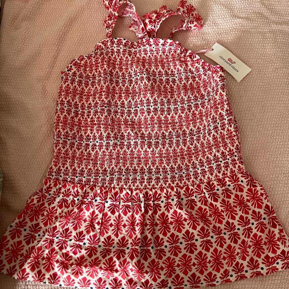 Cotton blouse with smocking
